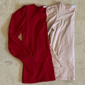 {Dorose} Long Sleeve Puff Shoulder Shirt Lot